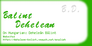 balint dehelean business card